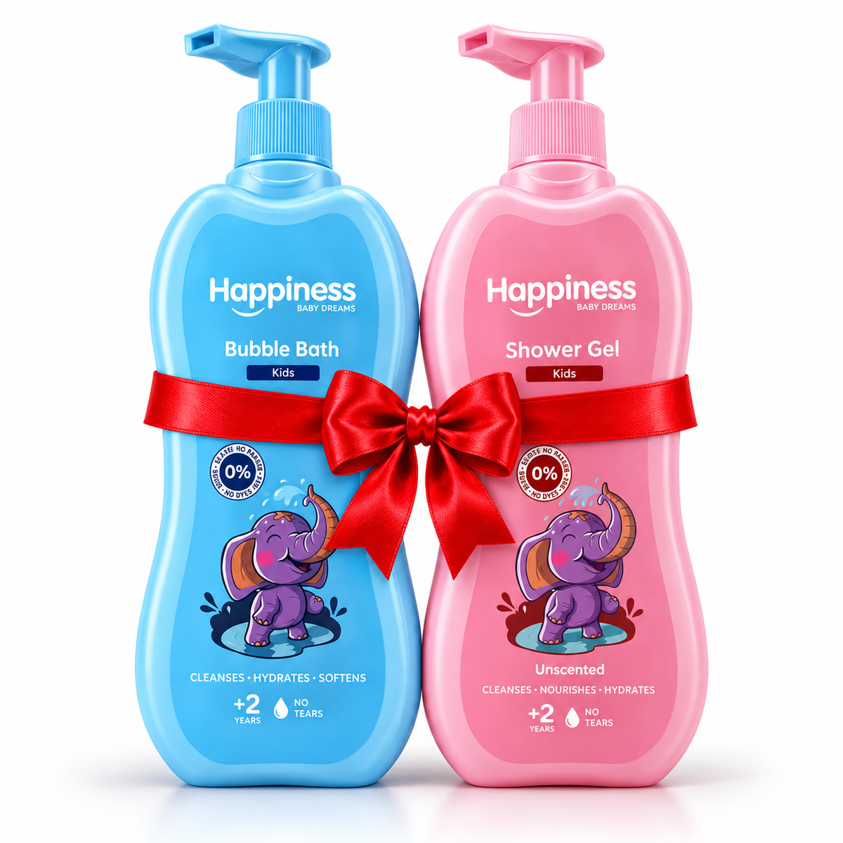 Happiness Bubble Bath 400ml + Happiness Unscented Shower Gel