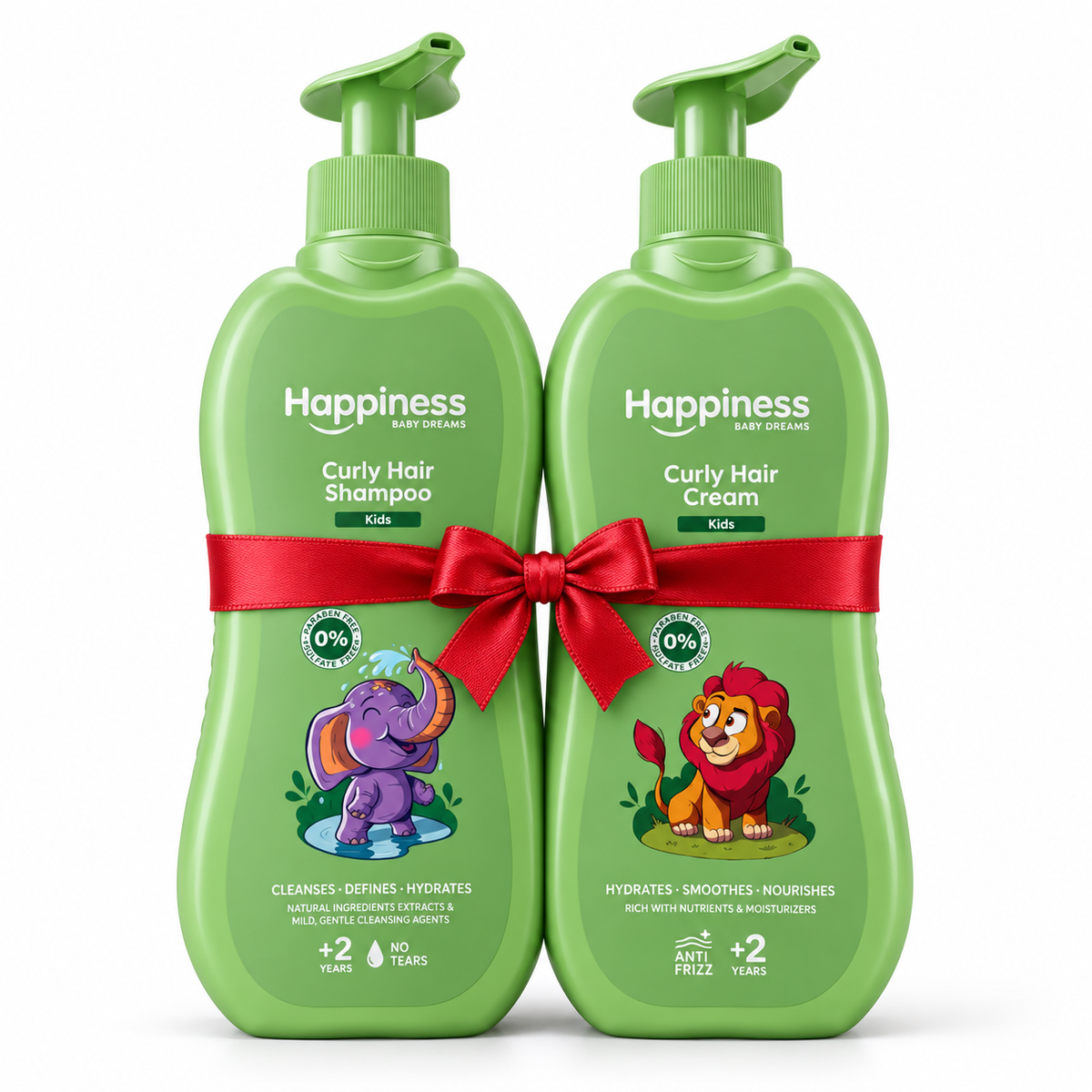 Happiness Shampoo 400ml + Happiness Cream 400ml + FREE BRUSH
