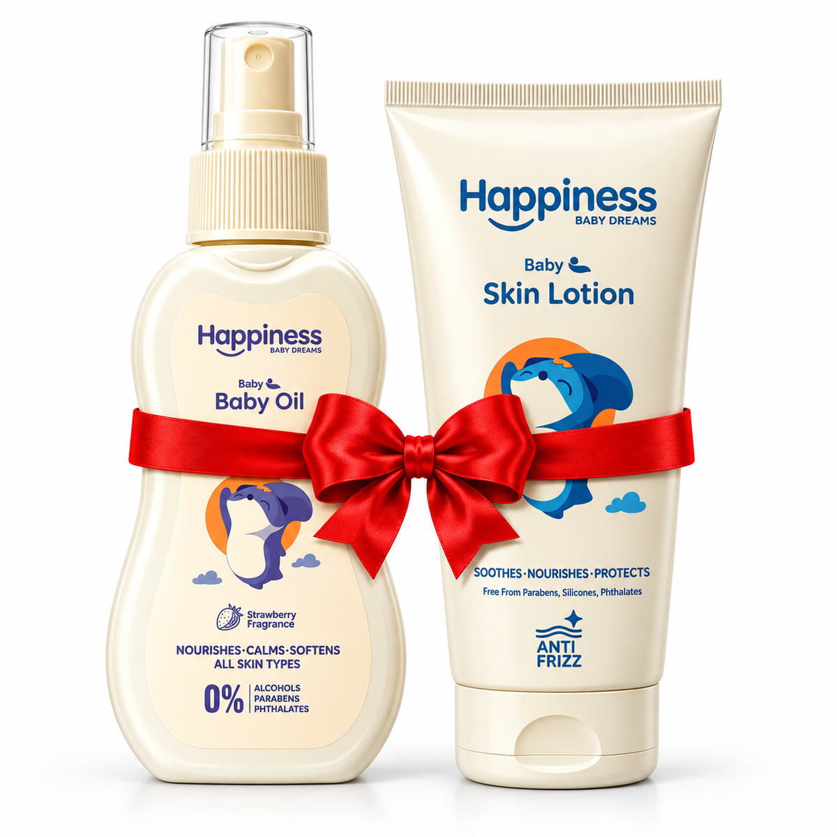 Happiness Baby Oil Strawberry Scent + Happiness Body Lotion