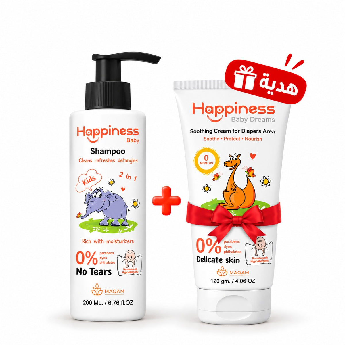 Happiness Shampoo 200ml + Free Happiness Diaper Rash Cream