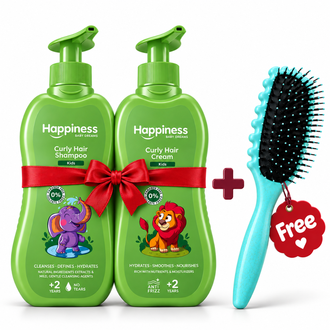 Happiness Shampoo 400ml + Happiness Cream 400ml + FREE BRUSH