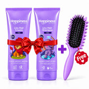 Happiness Liss Shampoo 200ml + Happiness Liss Cream 200ml + FREE BRUSH